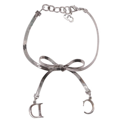 Christian Dior Vintage Ribbon Bow Snake Chain Metal Product Image