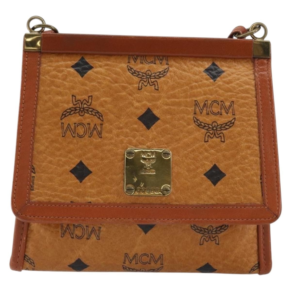 MCM Visetos Shoulder bag Canvas and Leather Product Image