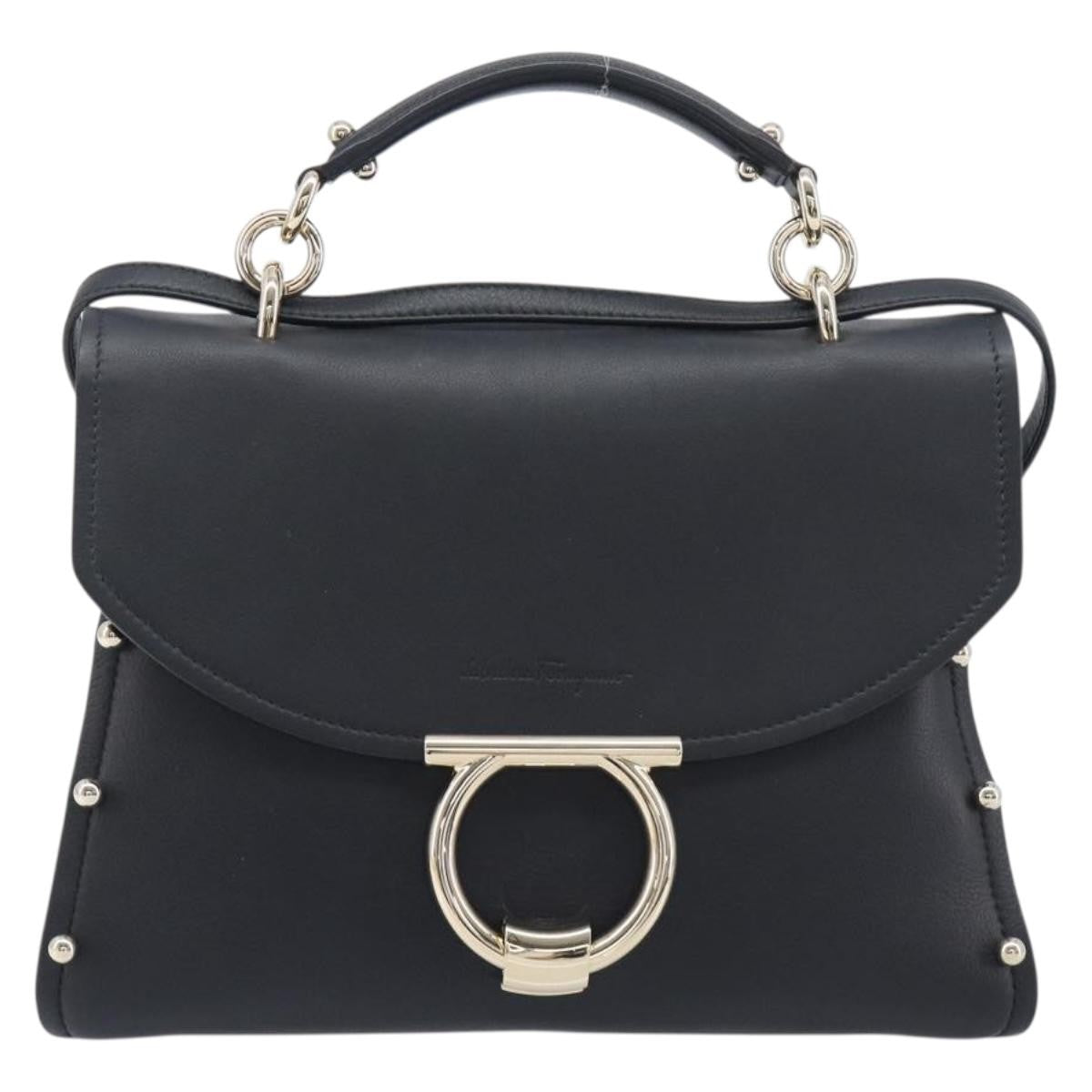 Salvatore Ferragamo Margot Satchel Studded Leather Small