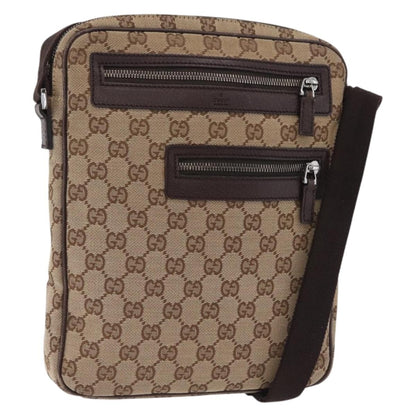 Gucci Front Zip Messenger GG Coated Canvas Small