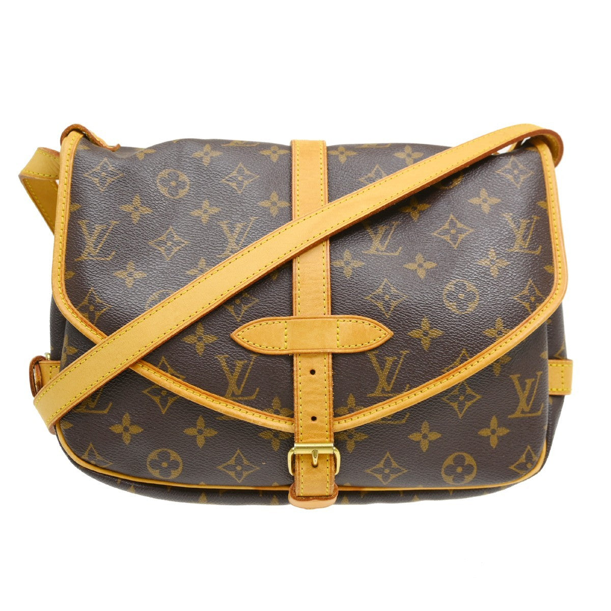 Louis Vuitton Saumur Handbag Monogram Canvas 30