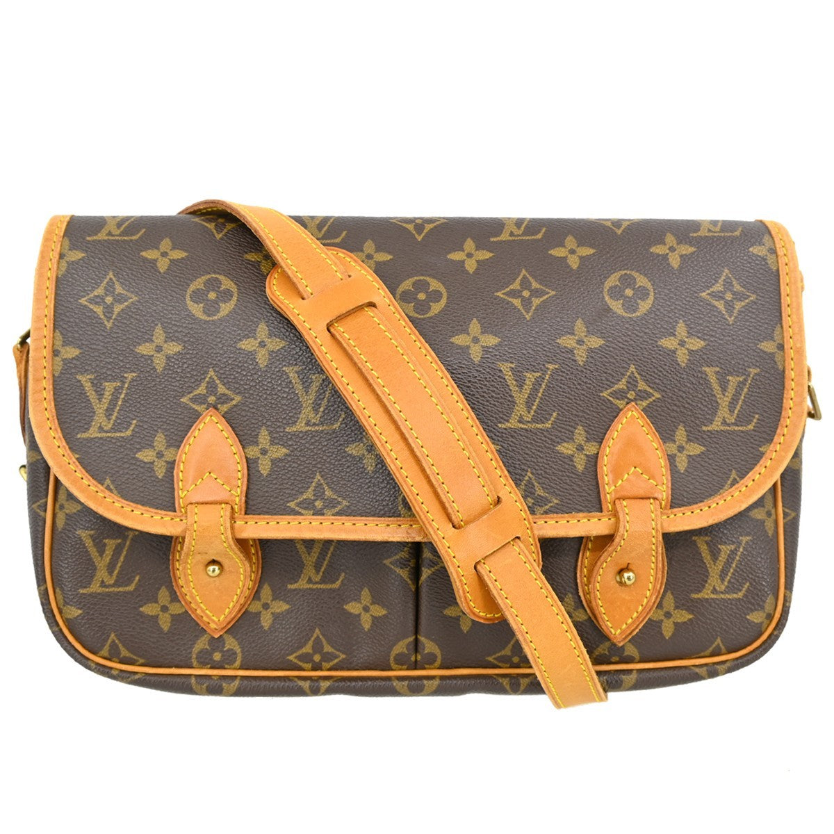 Louis Vuitton Sac Gibeciere Messenger Bag Monogram Canvas MM