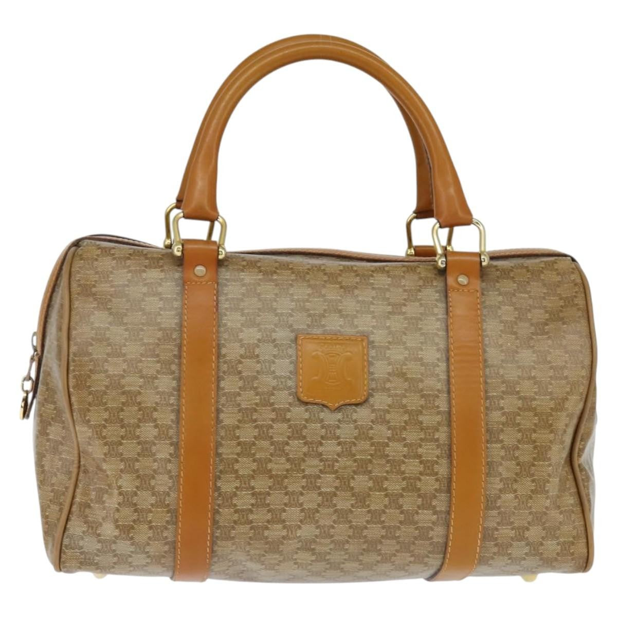 Celine Vintage Duffle Bag Macadam Coated Canvas Medium