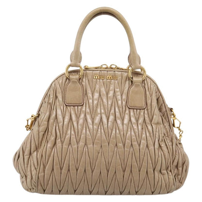 Miu Miu Convertible Dome Satchel Matelasse Leather Large