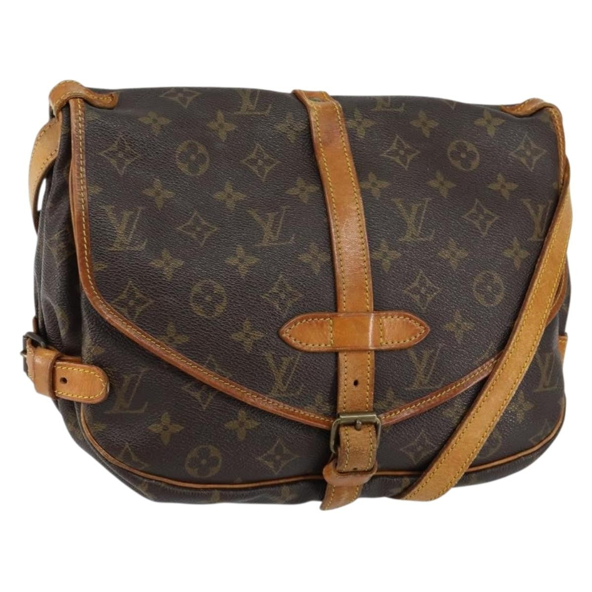 Louis Vuitton Saumur Handbag Monogram Canvas 30