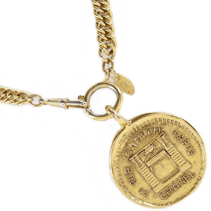 Chanel Vintage 31 Rue Cambon Medallion Pendant Necklace Metal Product Image