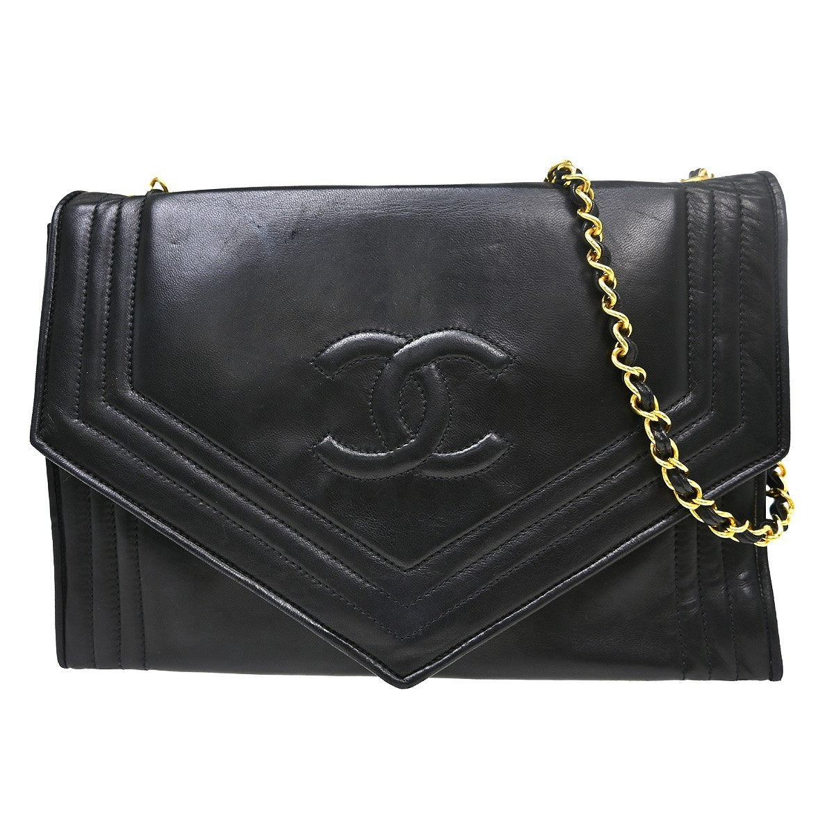 Chanel Vintage CC Envelope Chain Flap Lambskin Small