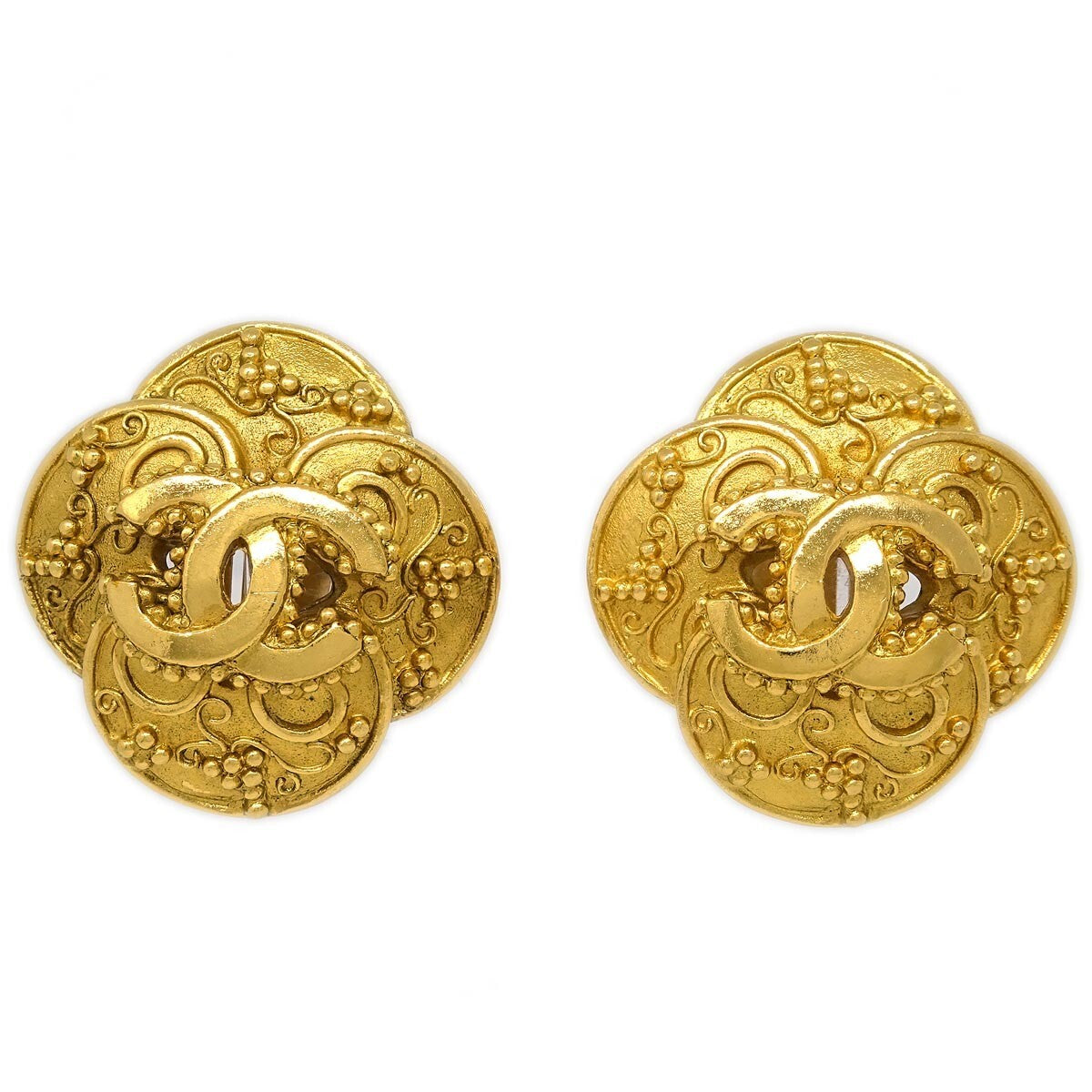 Chanel Clover Round Clip-On Metal Product Image