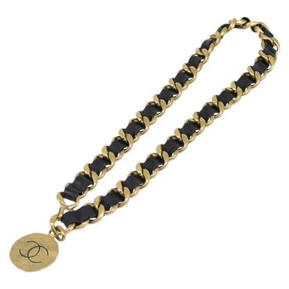 Chanel Vintage Chain Belt Metal and Leather Product Image