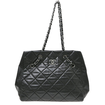 Chanel CC Charm Chain Shopping Tote caviar skin leather Product Image