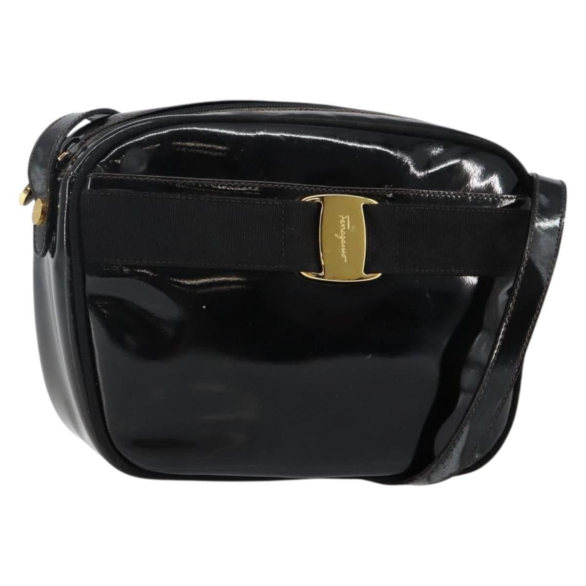 Salvatore Ferragamo Vala Shoulder Bag Patent Leather Product Image