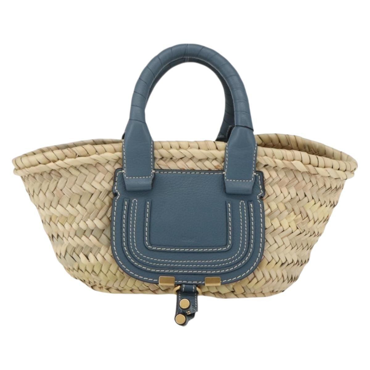 Chloe Marcie Basket Bag Raffia Mini