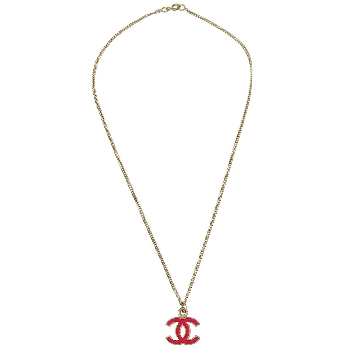 Chanel CC Logo Pendant Necklace Metal Product Image