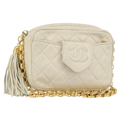 Chanel Vintage Front Pocket Camera Bag Quilted Lambskin Small