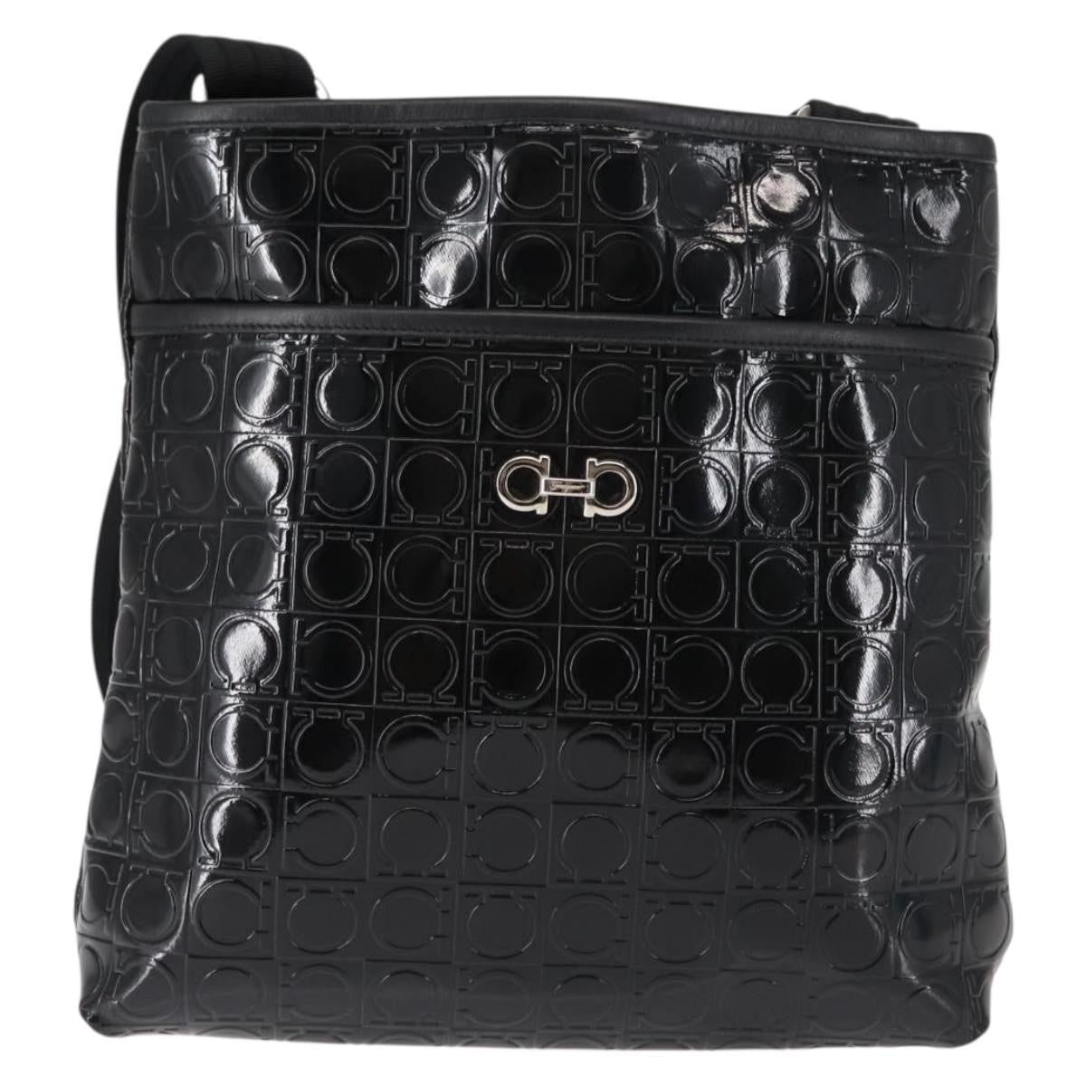 Salvatore Ferragamo Gancini Shoulder Bag Patent Leather Product Image