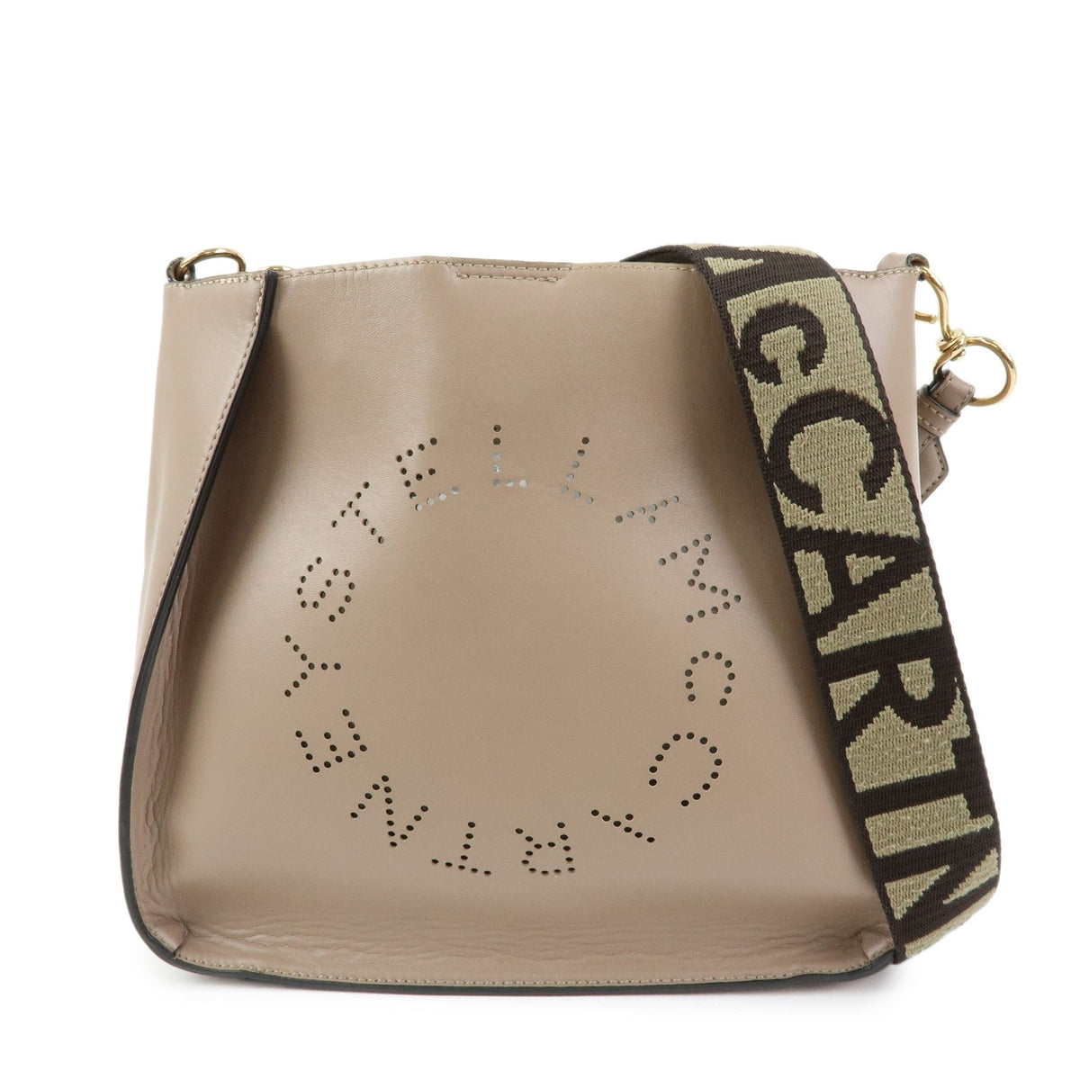 Stella McCartney Logo Perforated Faux Leather Small