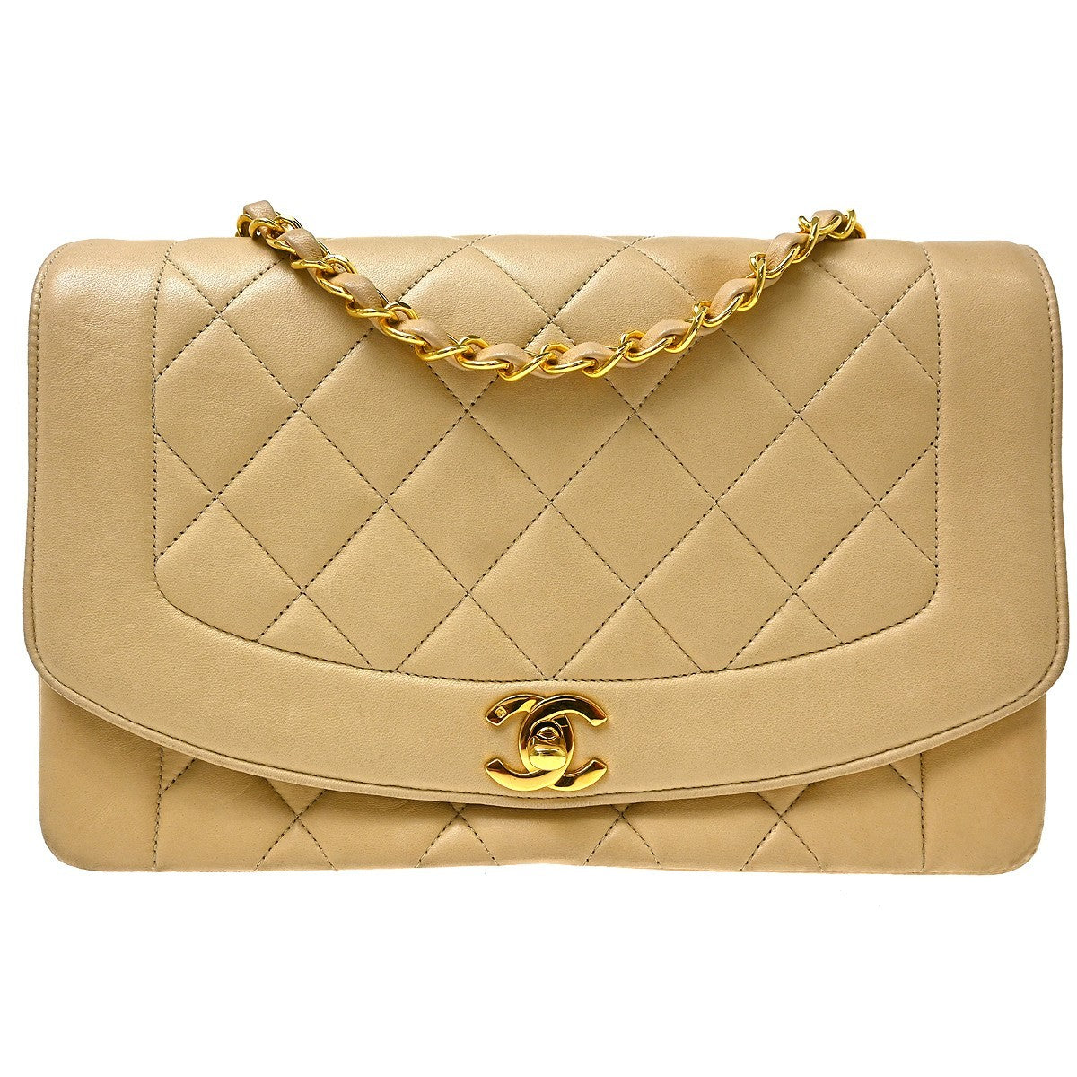 Chanel Vintage Diana Flap Quilted Lambskin Medium