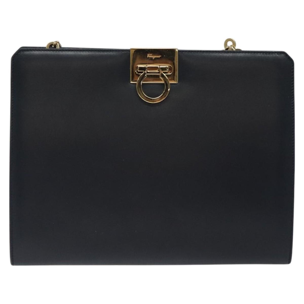 Salvatore Ferragamo Vintage Gancini Chain Leather Small