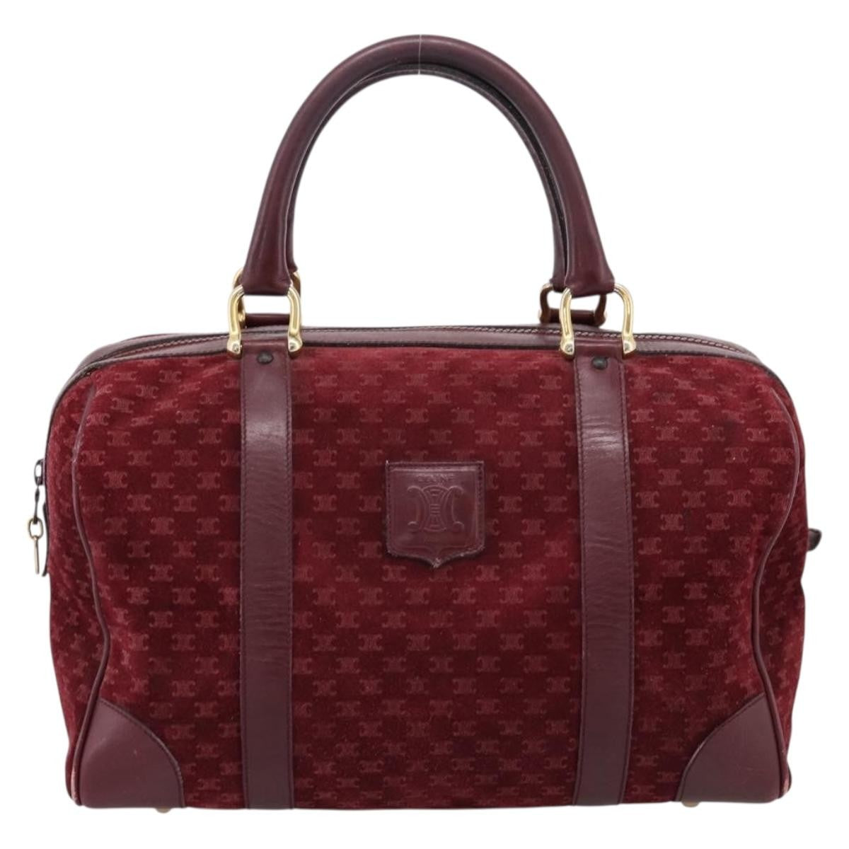 Celine Vintage Macadam Boston Velvet and Leather Product Image