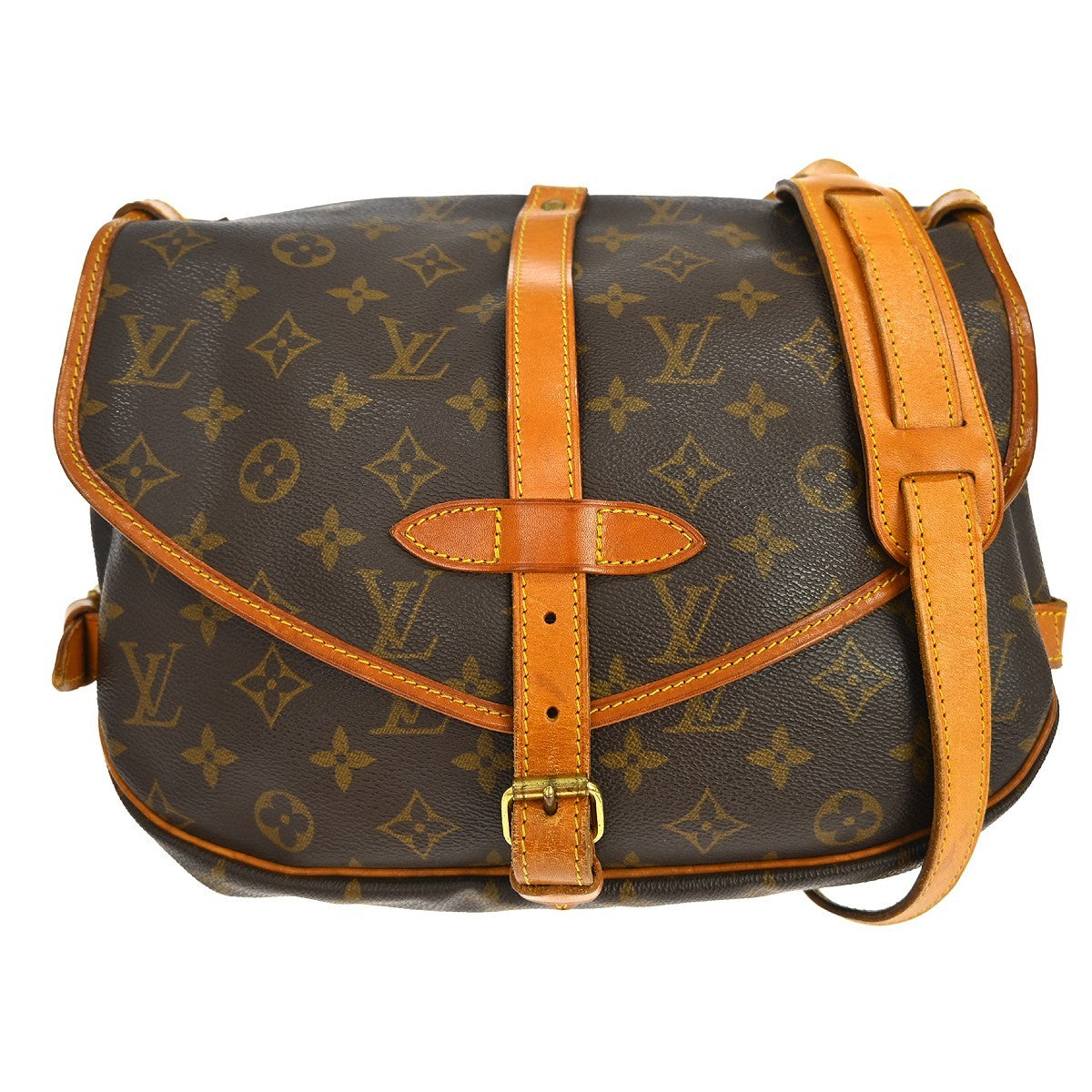 Louis Vuitton Saumur Handbag Monogram Canvas 30