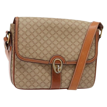 Celine Vintage Macadam Shoulder Bag Canvas and Leather Product Image