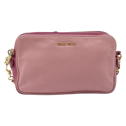Miu Miu Madras Double Zip Leather Small