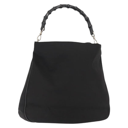 Gucci Vintage Bamboo Handle Open Hobo Nylon Medium