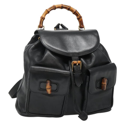 Gucci Vintage Bamboo Backpack Leather Product Image