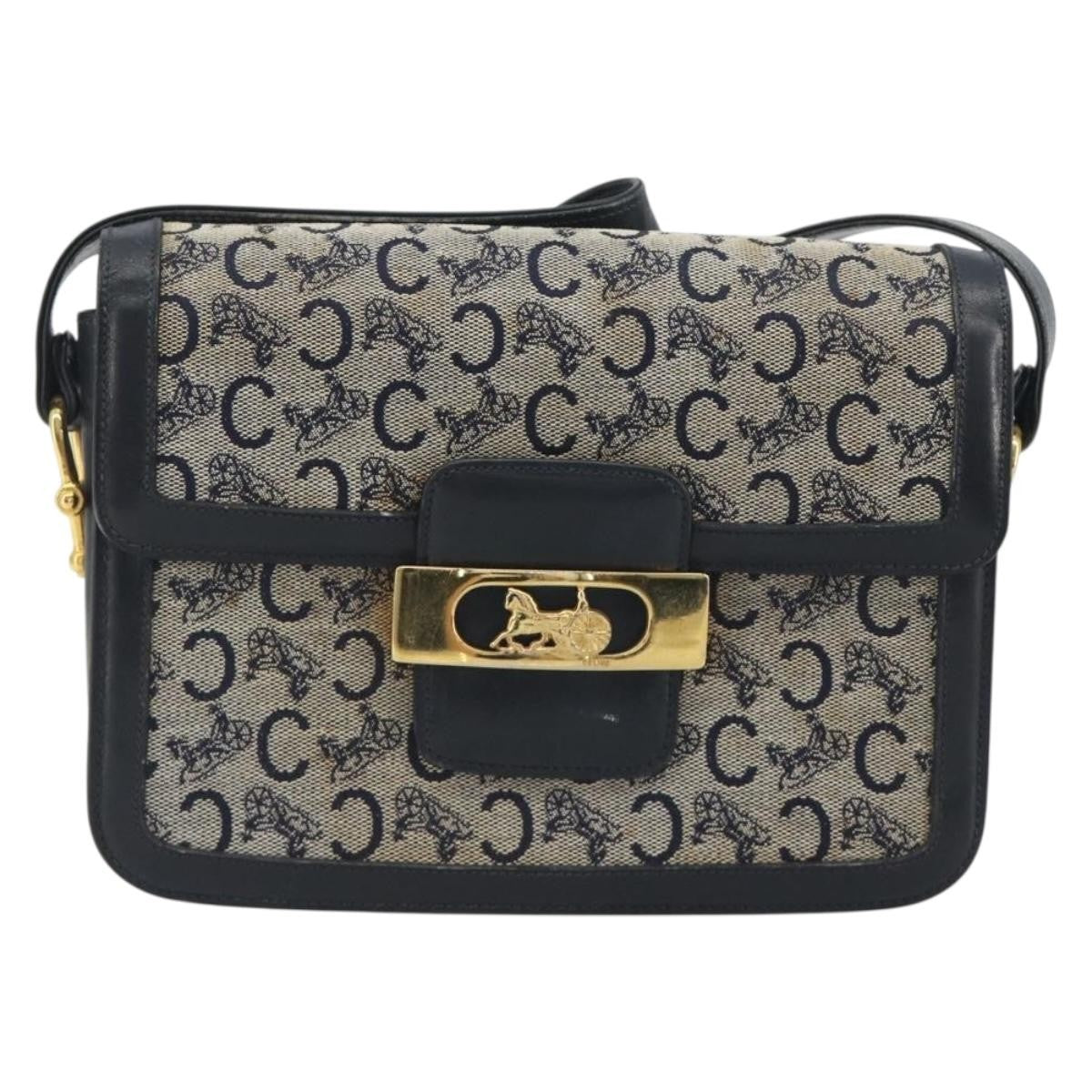 Celine Vintage Horse Carriage C Macadam Canvas and Leather Product Image