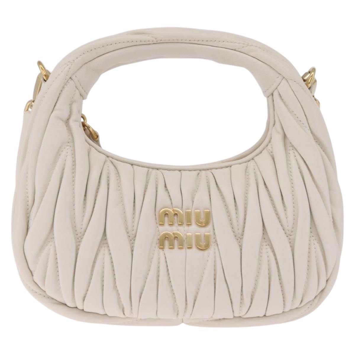Miu Miu Wander Hobo Matelasse Leather Small