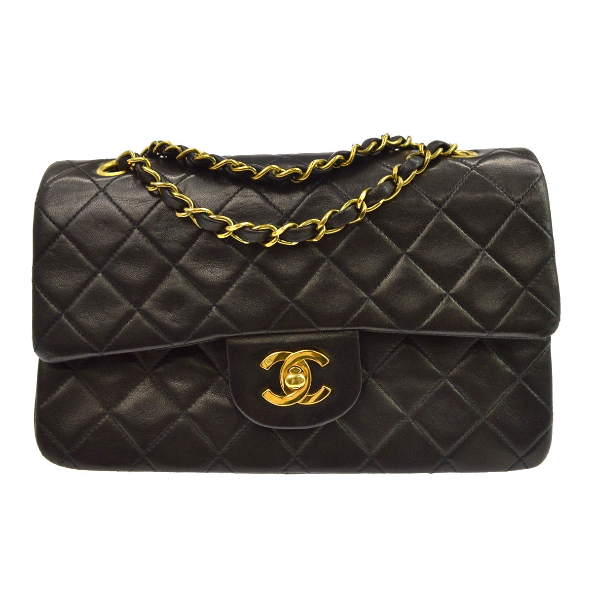 Chanel Classic Timeless Double Flap Quilted Lambskin Small