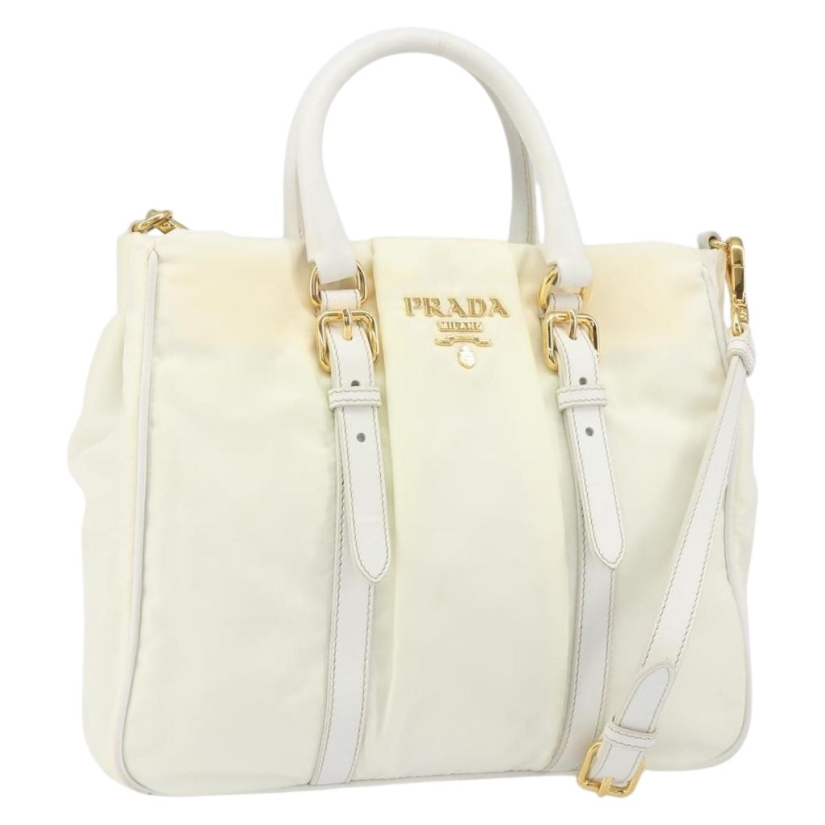 Prada Vintage Tote Tessuto with Leather Medium