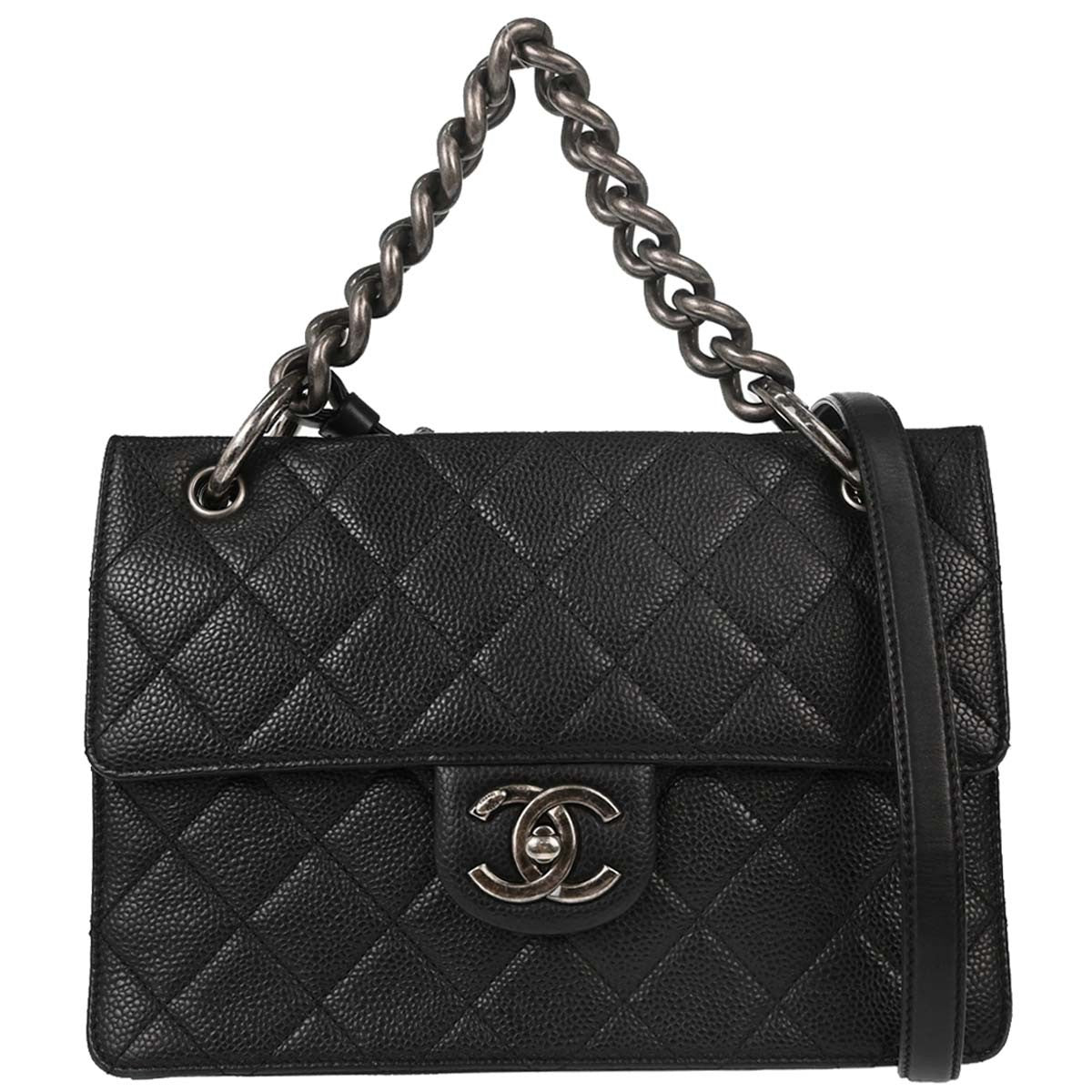Chanel Paris-Edinburgh Square Flap Caviar 2 way Medium