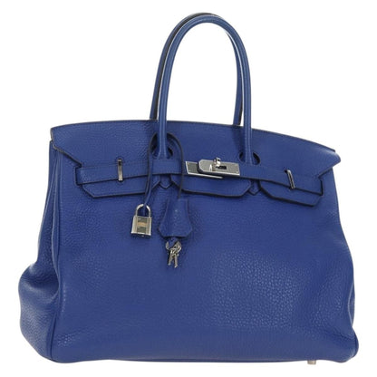 Hermes Birkin Blue Clemence with Palladium Hardware 35