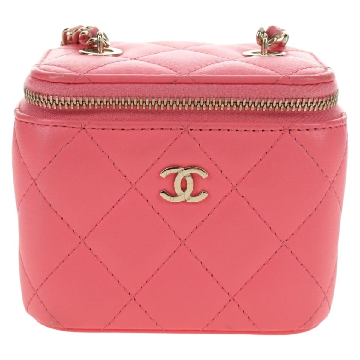 Chanel Classic Vanity Case with Chain Quilted Lambskin Mini