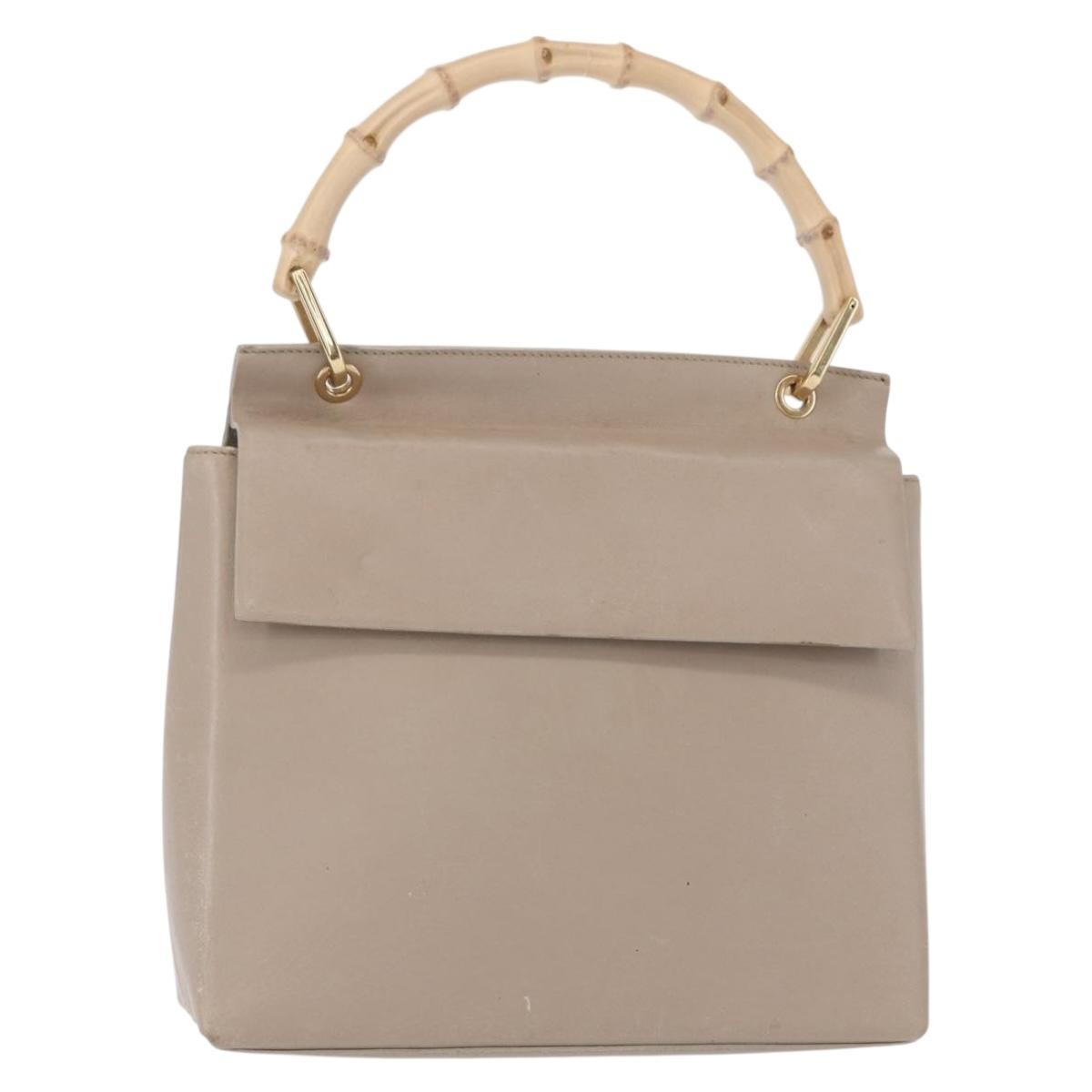Gucci Vintage Bamboo Handle Bag Leather Small