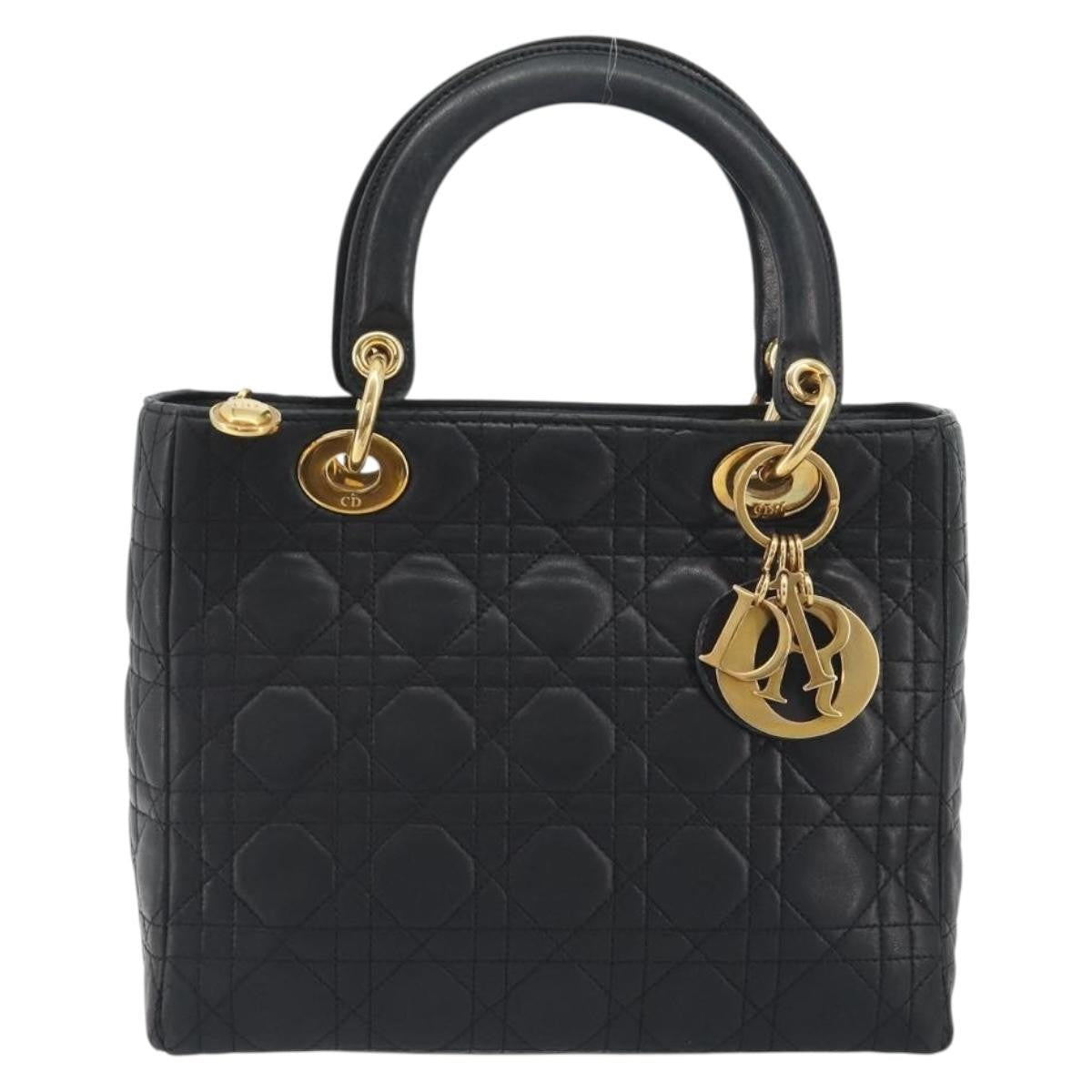 Christian Dior Vintage Lady Dior Cannage Quilt Lambskin Medium