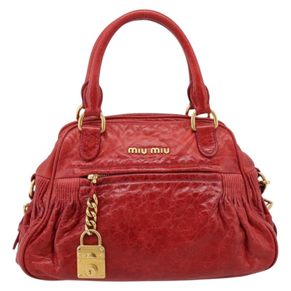 Miu Miu Coffer Convertible Satchel Matelasse Leather Medium