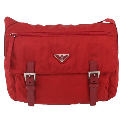 Prada Zip Buckle Messenger Bag Tessuto Medium