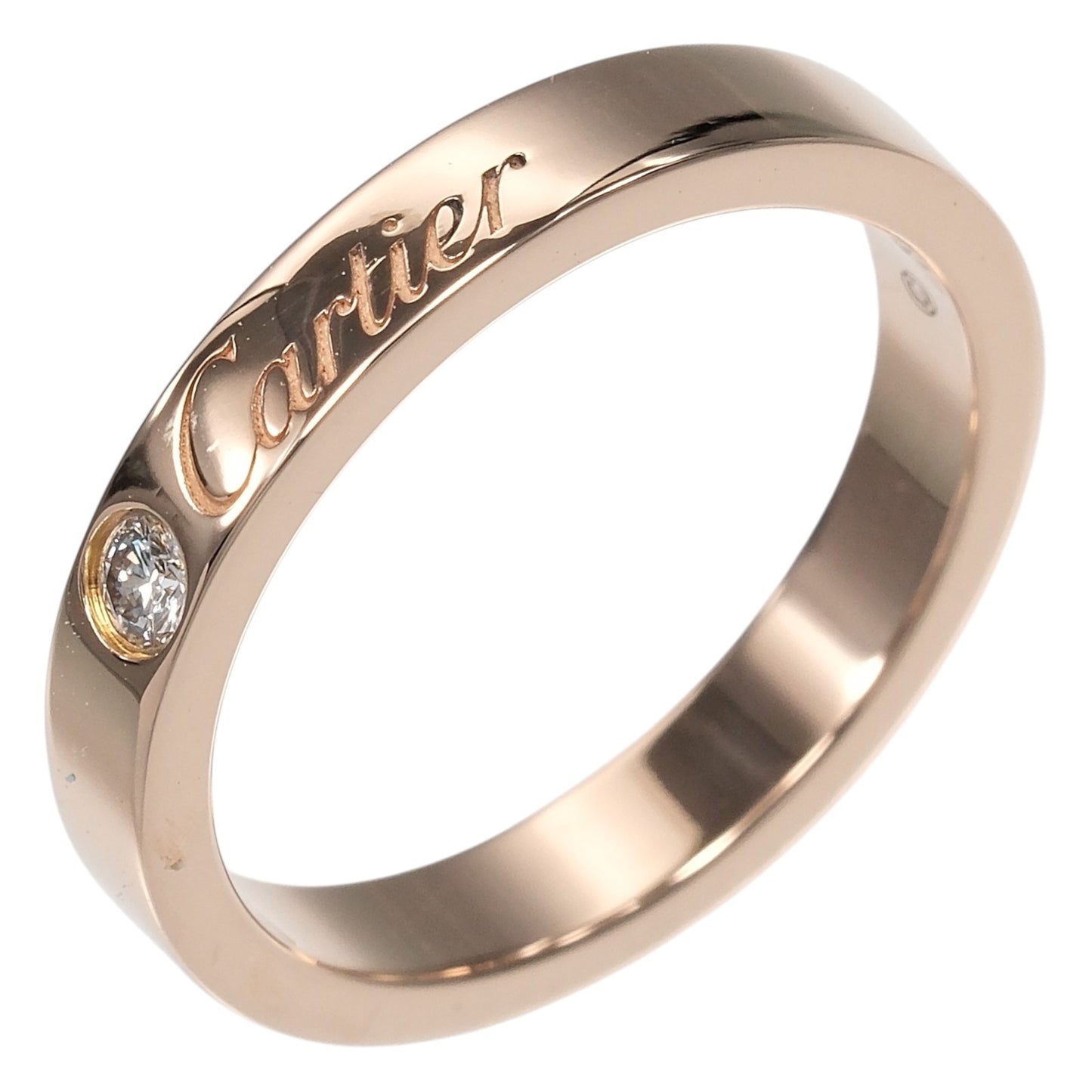 Cartier C de Cartier Wedding Band 18K Rose Gold with Diamond Product Image