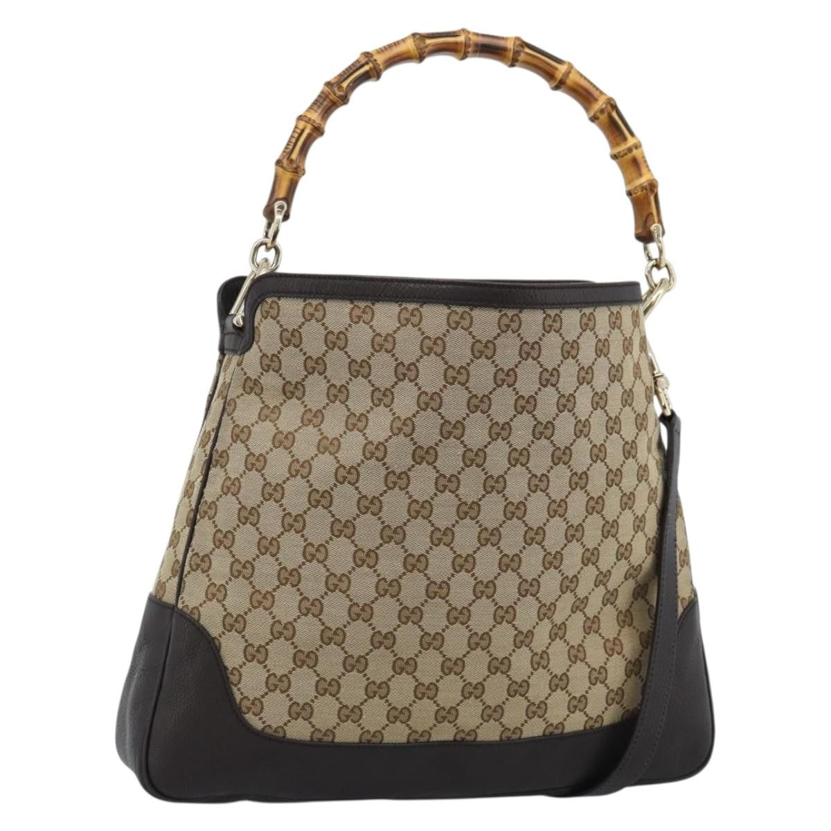 Gucci Bamboo Shopper Tote GG Canvas Medium