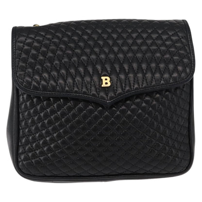 Bally Vintage Chain Shoulder Bag Quilted Leather Product Image