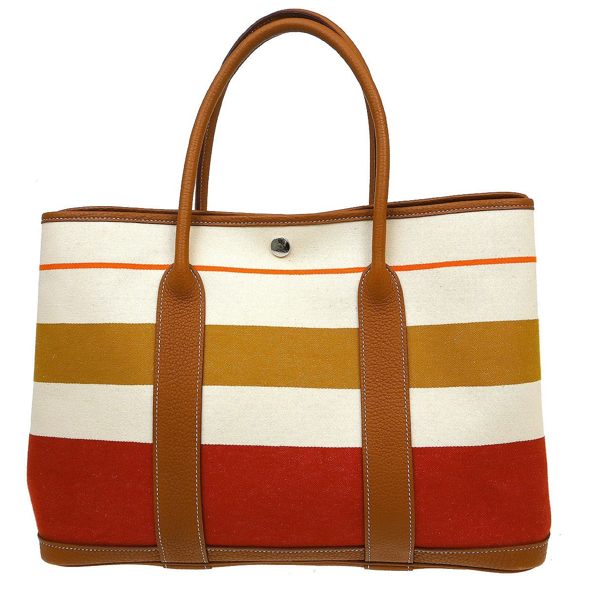 Hermes Garden Party Tote Printed Toile and Leather 36