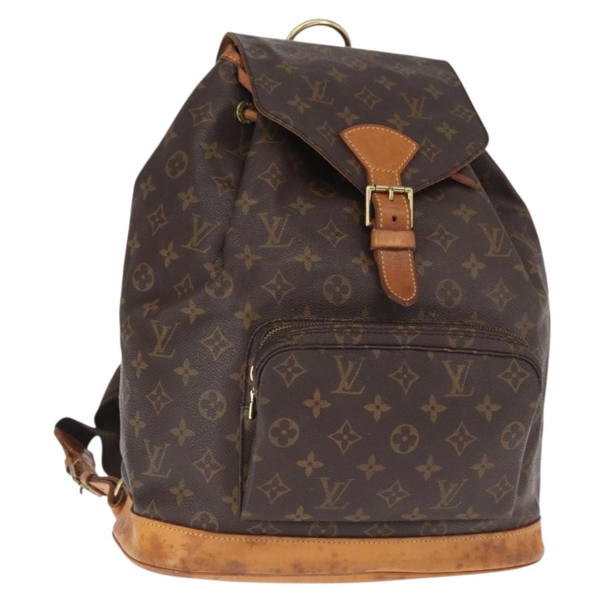 Louis Vuitton Vintage Montsouris Backpack Monogram Canvas GM
