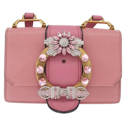 Miu Miu Madras Crystal Flap Leather Small