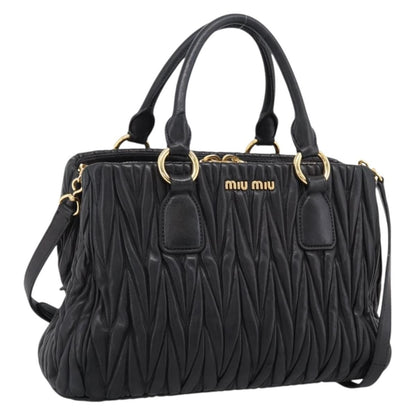 Miu Miu Madras Bowler Matelasse Leather Medium