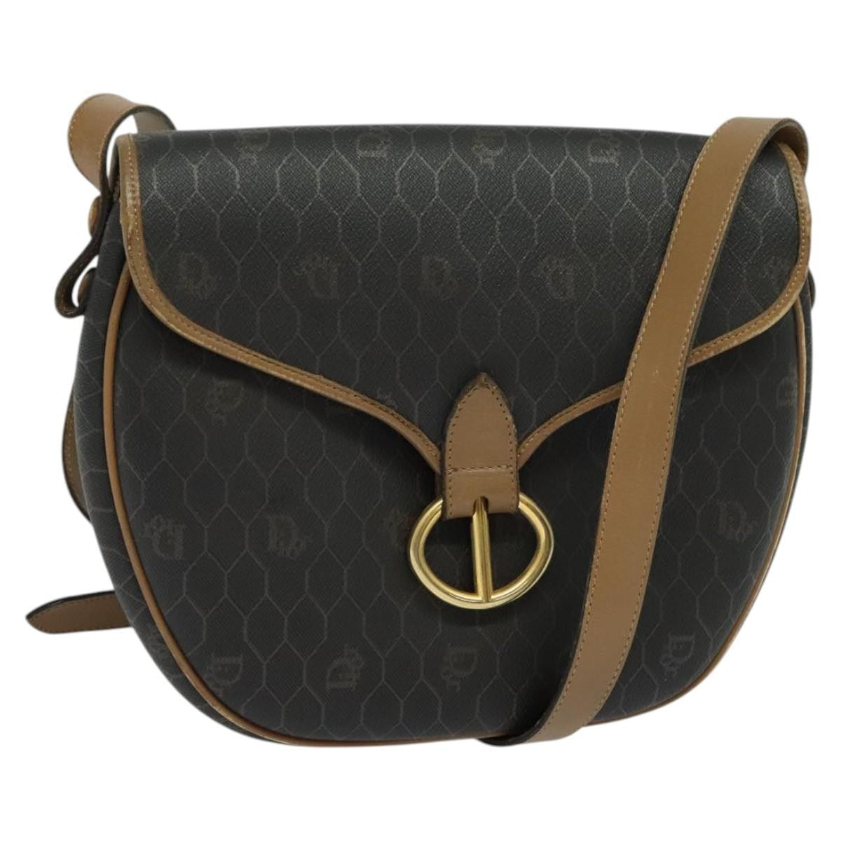 Christian Dior Vintage Honeycomb Flap Canvas and Leather Product Image