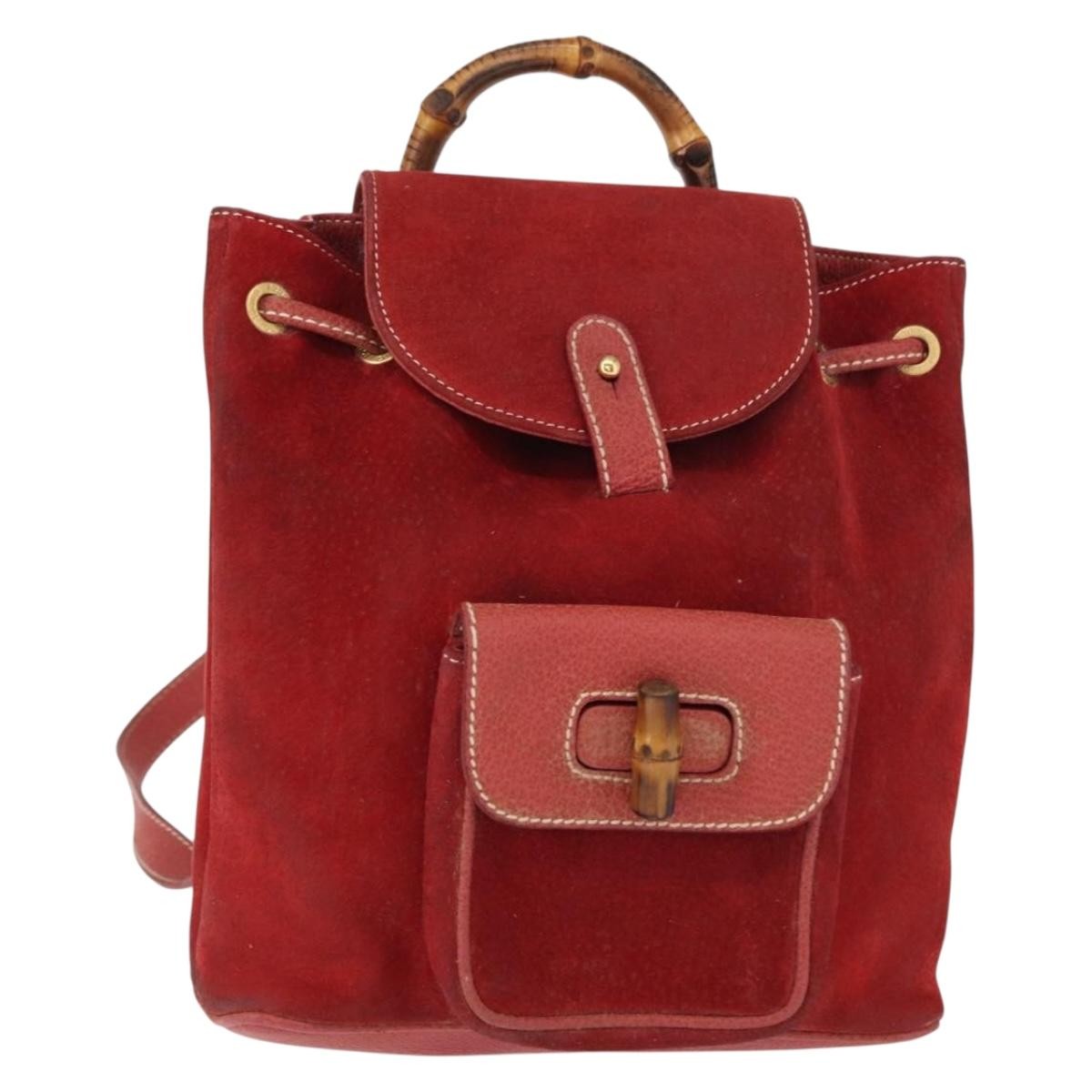 Gucci Vintage Bamboo Backpack Leather Mini