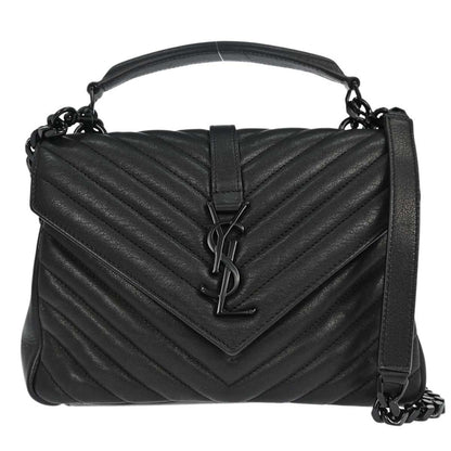 Saint Laurent Classic Monogram College Matelasse Chevron Leather Medium