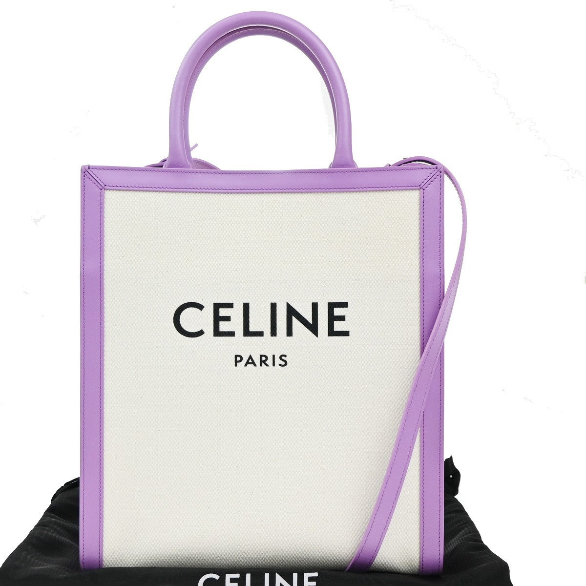 Celine Vertical Cabas Tote Canvas with Leather Small